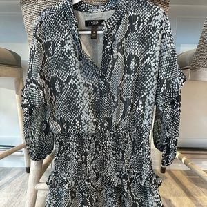 Aqua Girls Grey Snakeskin Party Dress